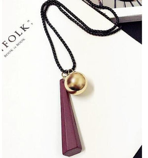 Long Crystal Necklace Women Necklace Black Chain Drops