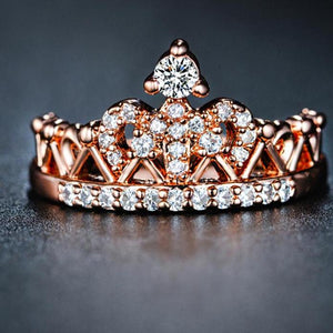 Crown Rose Gold Rings