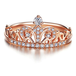 Crown Rose Gold Rings