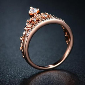 Crown Rose Gold Rings